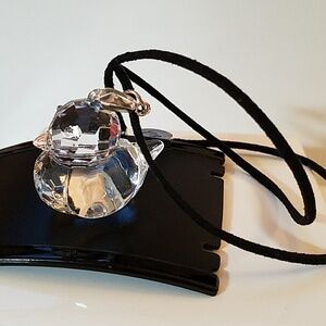 Vegan Suede Necklace 18" Clear Little Ducky
